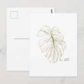 ベストレミニマルンモンステララインアートスケッチ ポストカード (正面/裏面)