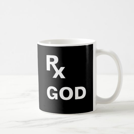 ベスト処方箋 - "ＲＸ ＧＯＤ" - 信仰プラン コーヒーマグカップ (右)