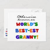 ベスト米国東部標準時刻おばあさんのギフトとしてさもなければ知られていて ポストカード (正面/裏面)