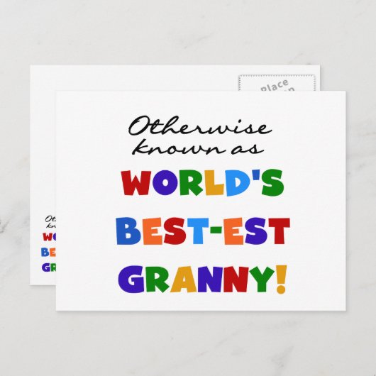 ベスト米国東部標準時刻おばあさんのギフトとしてさもなければ知られていて ポストカード (正面/裏面)