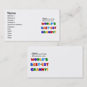 ベスト米国東部標準時刻おばあさんのギフトとしてさもなければ知られていて 名刺 (正面/裏面)