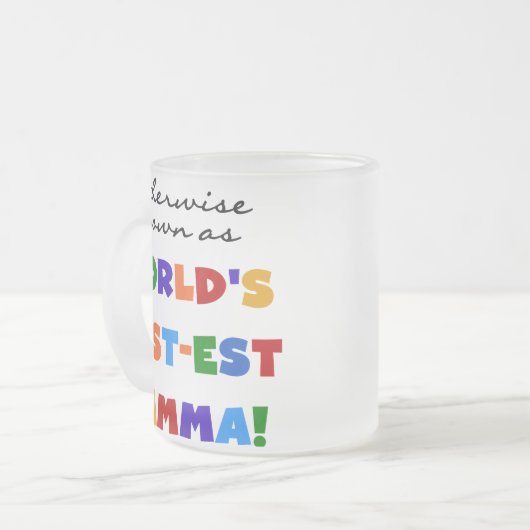 ベスト米国東部標準時刻ガンマギフトとしてさもなければ知られていて フロストグラスマグカップ (正面左)