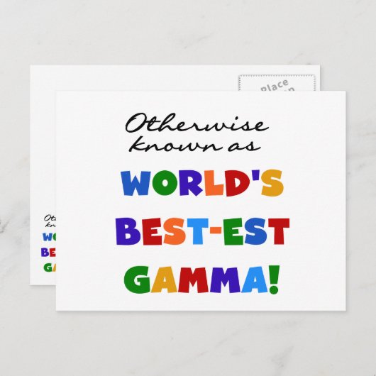 ベスト米国東部標準時刻ガンマギフトとしてさもなければ知られていて ポストカード (正面/裏面)