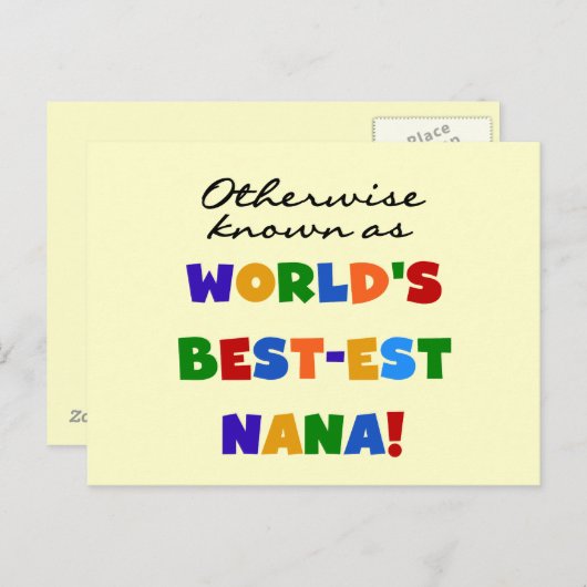 ベスト米国東部標準時刻ナナのTシャツとしてさもなければ知られていて ポストカード (正面/裏面)