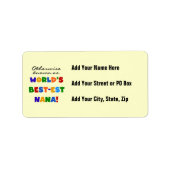 ベスト米国東部標準時刻ナナのTシャツとしてさもなければ知られていて ラベル (正面)