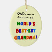 ベスト米国東部標準時刻祖母のギフトとしてさもなければ知られていて セラミックオーナメント (右)