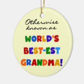 ベスト米国東部標準時刻祖母のギフトとしてさもなければ知られていて セラミックオーナメント (左)