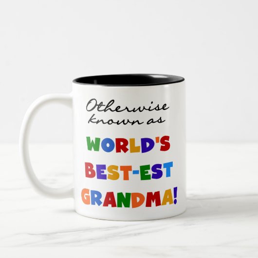 ベスト米国東部標準時刻祖母のギフトとしてさもなければ知られていて ツートーンマグカップ (左)