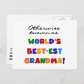 ベスト米国東部標準時刻祖母のギフトとしてさもなければ知られていて ポストカード (正面/裏面)