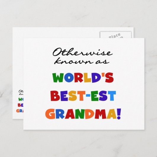 ベスト米国東部標準時刻祖母のギフトとしてさもなければ知られていて ポストカード (正面/裏面)