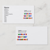 ベスト米国東部標準時刻祖母のギフトとしてさもなければ知られていて 名刺 (正面/裏面)