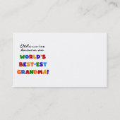 ベスト米国東部標準時刻祖母のギフトとしてさもなければ知られていて 名刺 (裏面)