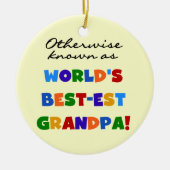 ベスト米国東部標準時刻祖父のギフトとしてさもなければ知られていて セラミックオーナメント (正面)