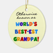 ベスト米国東部標準時刻祖父のギフトとしてさもなければ知られていて セラミックオーナメント (左)