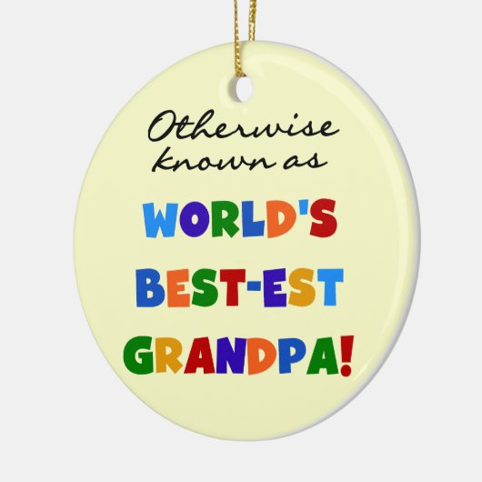 ベスト米国東部標準時刻祖父のギフトとしてさもなければ知られていて セラミックオーナメント (左)