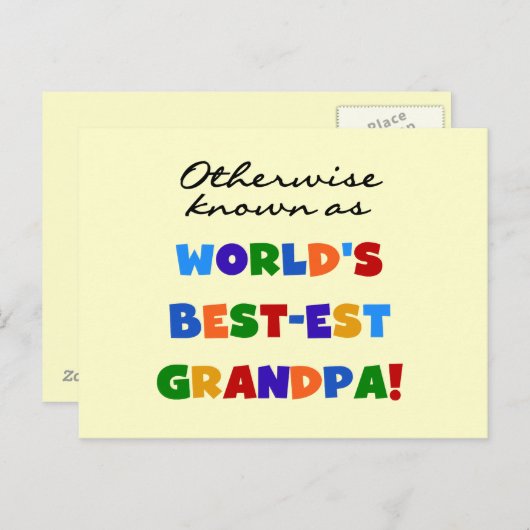 ベスト米国東部標準時刻祖父のギフトとしてさもなければ知られていて ポストカード (正面/裏面)