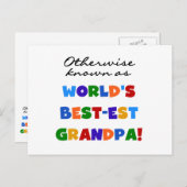 ベスト米国東部標準時刻祖父のギフトとしてさもなければ知られていて ポストカード (正面/裏面)