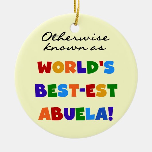 ベスト米国東部標準時刻Abuelaのギフトとしてさもなければ知られていて セラミックオーナメント (正面)