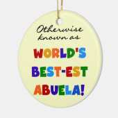 ベスト米国東部標準時刻Abuelaのギフトとしてさもなければ知られていて セラミックオーナメント (左)