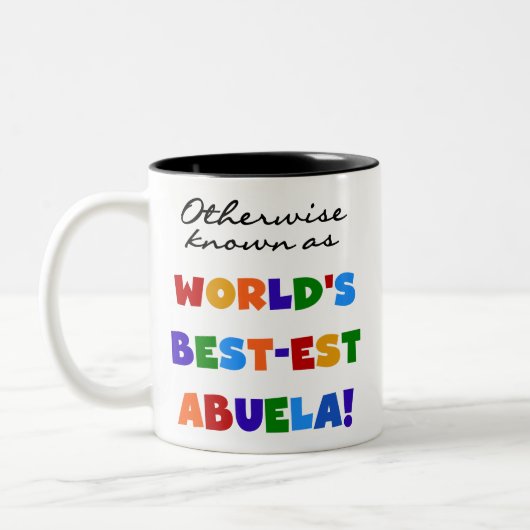 ベスト米国東部標準時刻Abuelaのギフトとしてさもなければ知られていて ツートーンマグカップ (左)