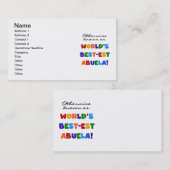 ベスト米国東部標準時刻Abuelaのギフトとしてさもなければ知られていて 名刺 (正面/裏面)