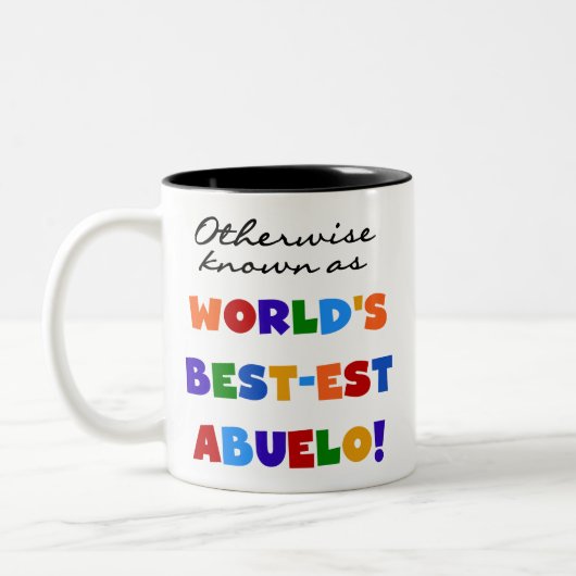 ベスト米国東部標準時刻Abueloのギフトとしてさもなければ知られていて ツートーンマグカップ (左)