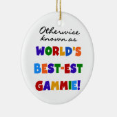 ベスト米国東部標準時刻GammieのTシャツとしてさもなければ知られていて セラミックオーナメント (右)
