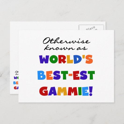 ベスト米国東部標準時刻GammieのTシャツとしてさもなければ知られていて ポストカード (正面/裏面)