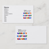 ベスト米国東部標準時刻GammieのTシャツとしてさもなければ知られていて 名刺 (正面/裏面)