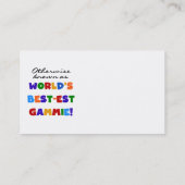 ベスト米国東部標準時刻GammieのTシャツとしてさもなければ知られていて 名刺 (裏面)