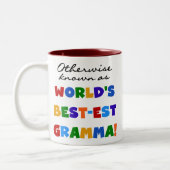 ベスト米国東部標準時刻GrammaのTシャツとしてさもなければ知られていて ツートーンマグカップ (左)