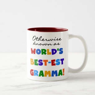ベスト米国東部標準時刻GrammaのTシャツとしてさもなければ知られていて ツートーンマグカップ