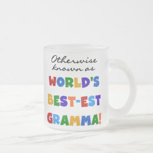 ベスト米国東部標準時刻GrammaのTシャツとしてさもなければ知られていて フロストグラスマグカップ