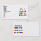 ベスト米国東部標準時刻GrammaのTシャツとしてさもなければ知られていて 名刺 (正面/裏面)