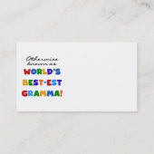 ベスト米国東部標準時刻GrammaのTシャツとしてさもなければ知られていて 名刺 (裏面)