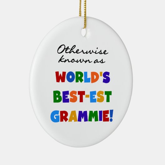 ベスト米国東部標準時刻GrammieのTシャツとしてさもなければ知られていて セラミックオーナメント (右)