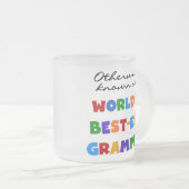 ベスト米国東部標準時刻GrammieのTシャツとしてさもなければ知られていて フロストグラスマグカップ (正面右)