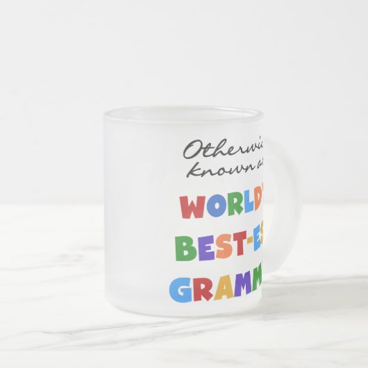 ベスト米国東部標準時刻GrammieのTシャツとしてさもなければ知られていて フロストグラスマグカップ (正面右)