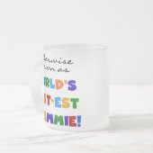 ベスト米国東部標準時刻GrammieのTシャツとしてさもなければ知られていて フロストグラスマグカップ (正面左)