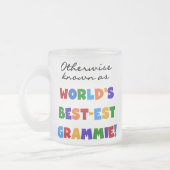 ベスト米国東部標準時刻GrammieのTシャツとしてさもなければ知られていて フロストグラスマグカップ (左)