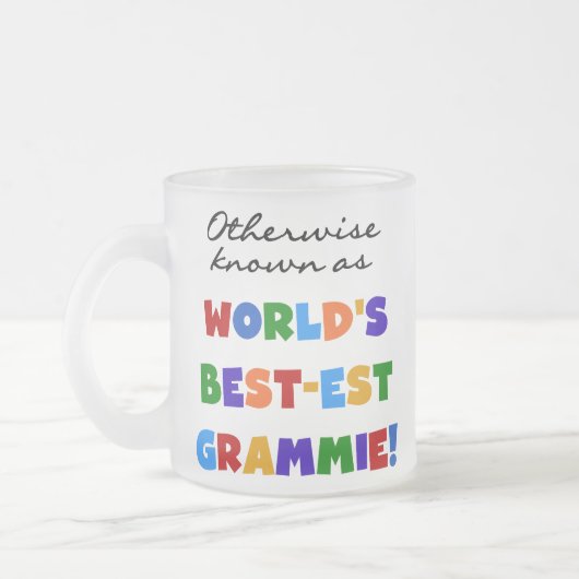 ベスト米国東部標準時刻GrammieのTシャツとしてさもなければ知られていて フロストグラスマグカップ (左)