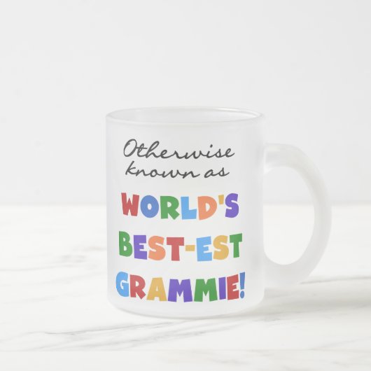 ベスト米国東部標準時刻GrammieのTシャツとしてさもなければ知られていて フロストグラスマグカップ (右)