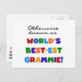 ベスト米国東部標準時刻GrammieのTシャツとしてさもなければ知られていて ポストカード (正面/裏面)