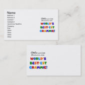 ベスト米国東部標準時刻GrammieのTシャツとしてさもなければ知られていて 名刺 (正面/裏面)