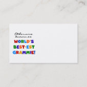 ベスト米国東部標準時刻GrammieのTシャツとしてさもなければ知られていて 名刺 (裏面)