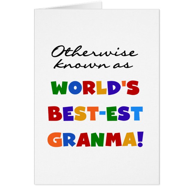 ベスト米国東部標準時刻Granmaのギフトとしてさもなければ知られていて (正面)