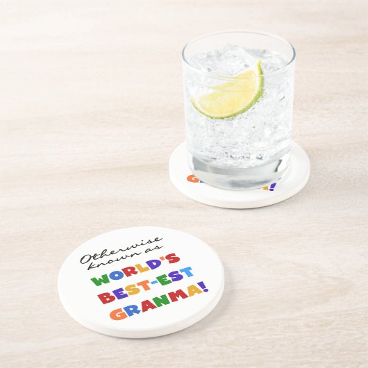 ベスト米国東部標準時刻Granmaのギフトとしてさもなければ知られていて コースター (側面)