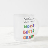 ベスト米国東部標準時刻Granmaのギフトとしてさもなければ知られていて フロストグラスマグカップ (正面右)