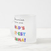 ベスト米国東部標準時刻Granmaのギフトとしてさもなければ知られていて フロストグラスマグカップ (正面左)