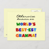 ベスト米国東部標準時刻Granmaのギフトとしてさもなければ知られていて ポストカード (正面/裏面)